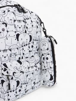 Рюкзак школьный, с пеналом, 30×14×42 см, белый