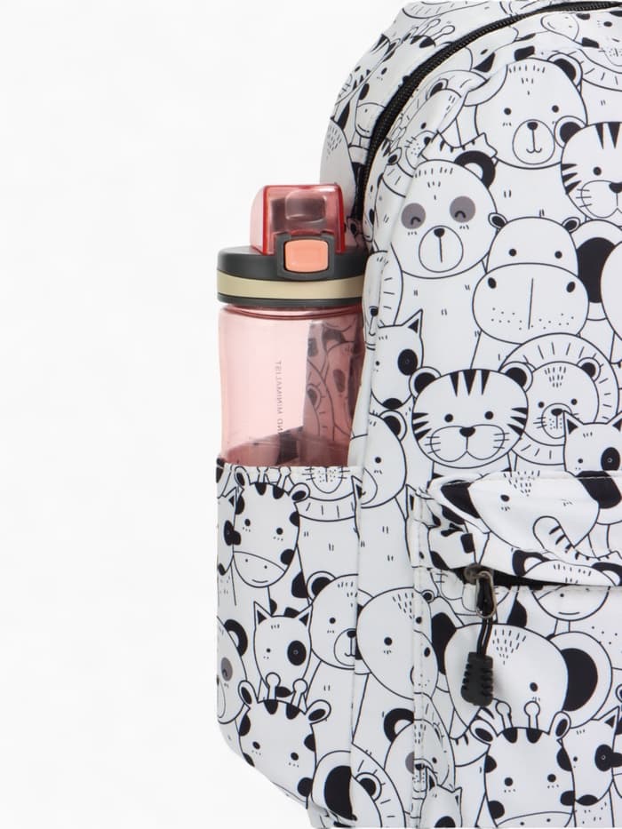 Рюкзак школьный, с пеналом, 30×14×42 см, белый