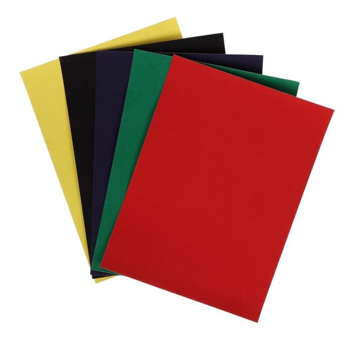 Картон цветной бархатный Calligrata, А5, 5 листов, 5 цветов
