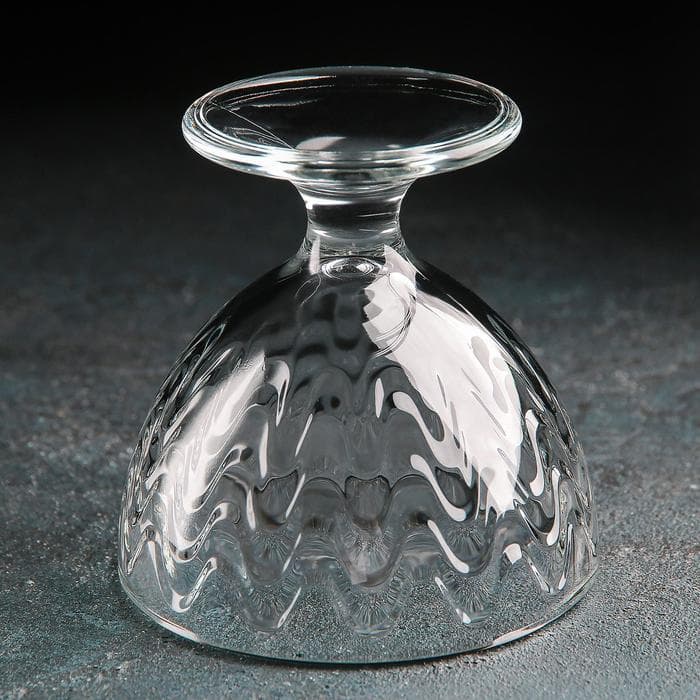 Креманка «Мальва. Волна», 310 мл, d=10 см, стекло, прозрачная