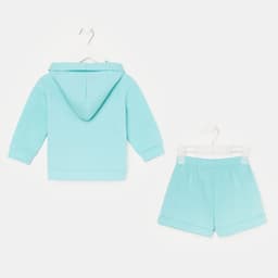 Костюм детский (толстовка, шорты) KAFTAN Basic line, рост 86-92 см, бирюзовый меланж