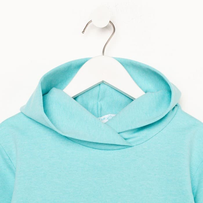 Костюм детский (толстовка, шорты) KAFTAN Basic line, рост 98-104 см, бирюзовый меланж