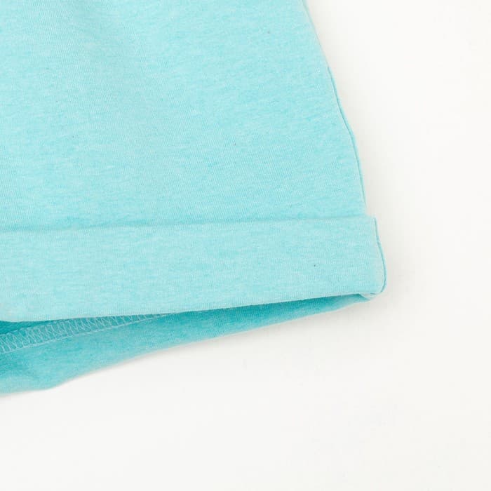 Костюм детский (толстовка, шорты) KAFTAN Basic line, рост 98-104 см, бирюзовый меланж