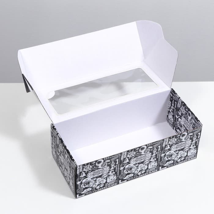 Коробка подарочная самосборная, с окном, «Супермен», 16×35×12 см