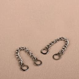 Цепочка для одежды, 0.9×10 см, 2 шт., цвет серебряный