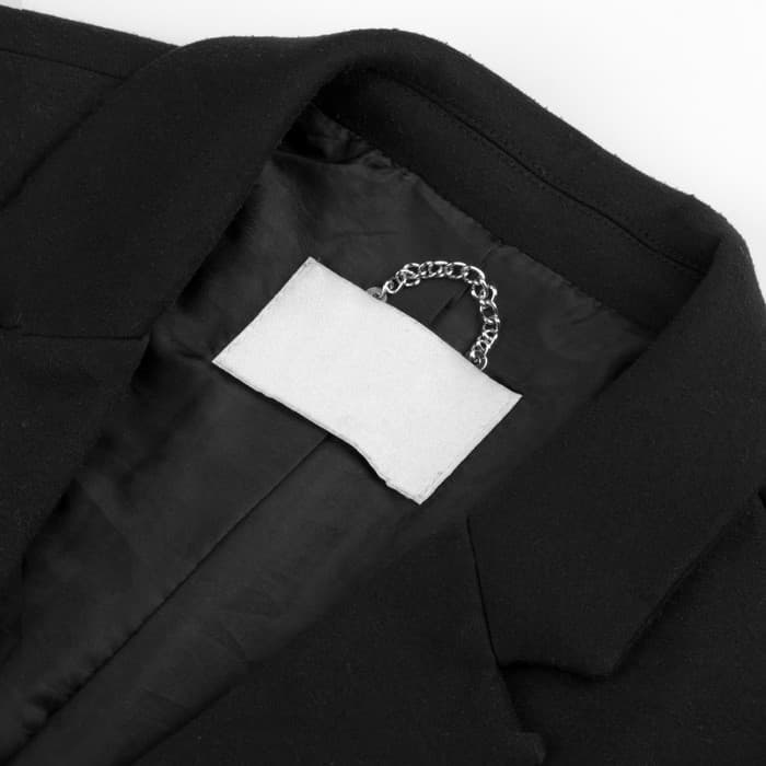 Цепочка для одежды, 0.9×10 см, 2 шт., цвет серебряный