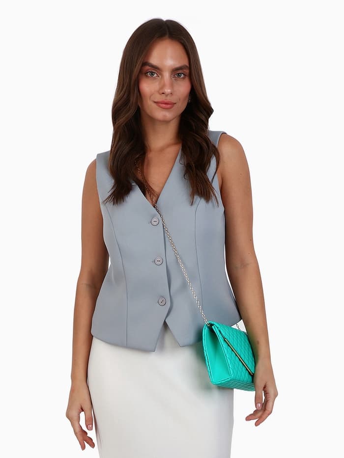 Сумка-клатч женская на магните, на длинной цепочке, со стёжкой, зелёная