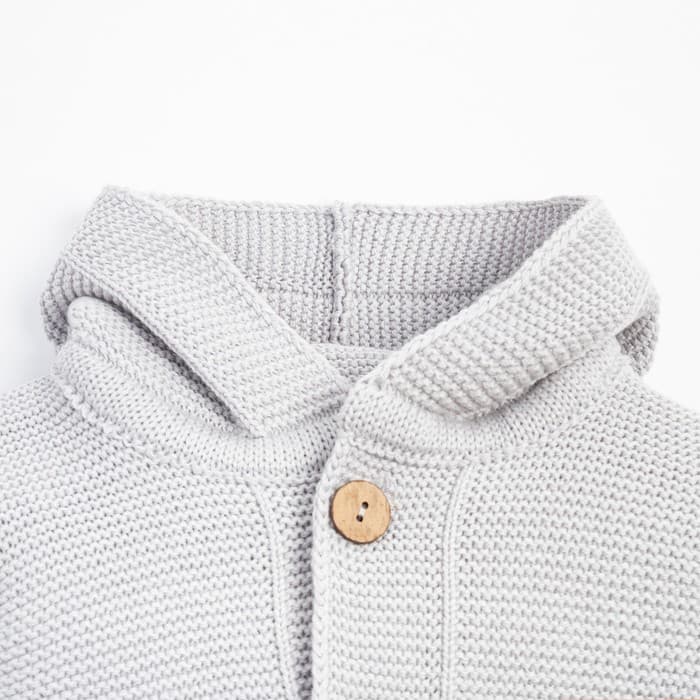 Джемпер вязаный «Крошка Я» Trendy, рост 68-74 см, серый