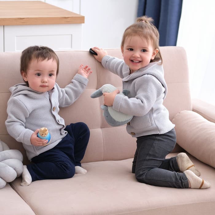 Джемпер вязаный «Крошка Я» Trendy, рост 68-74 см, серый