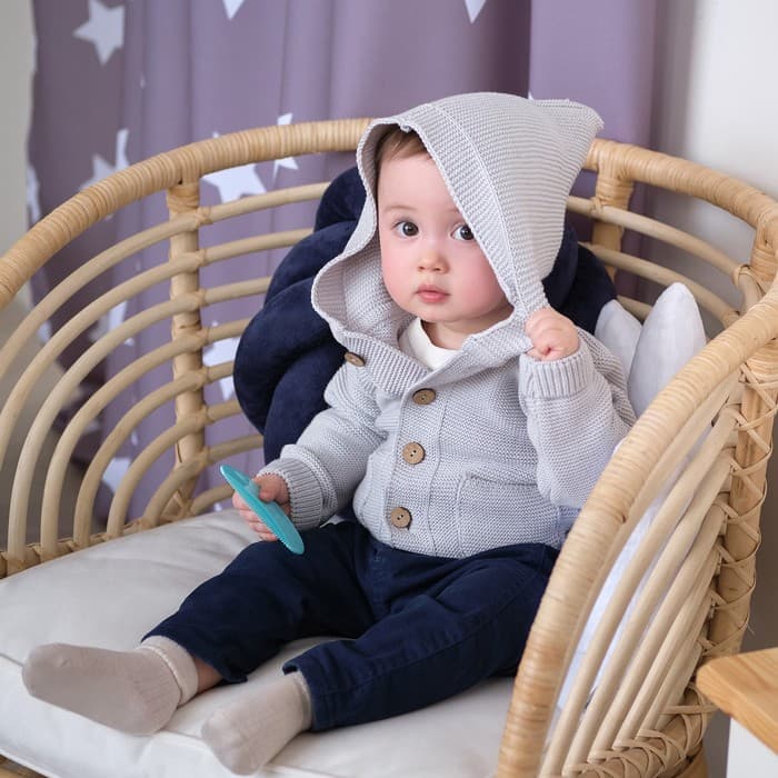 Джемпер вязаный «Крошка Я» Trendy, рост 68-74 см, серый