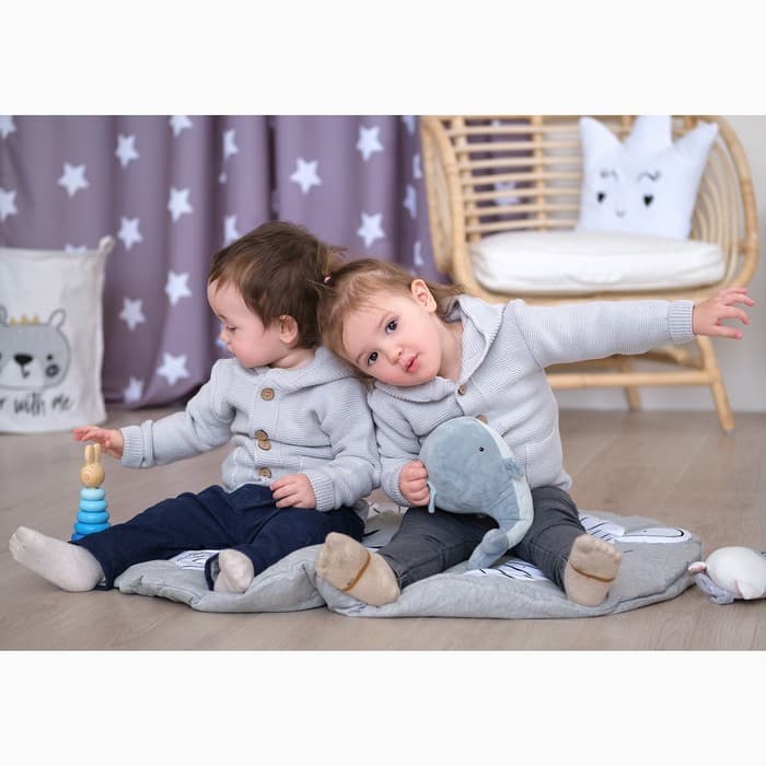 Джемпер вязаный «Крошка Я» Trendy, рост 68-74 см, серый