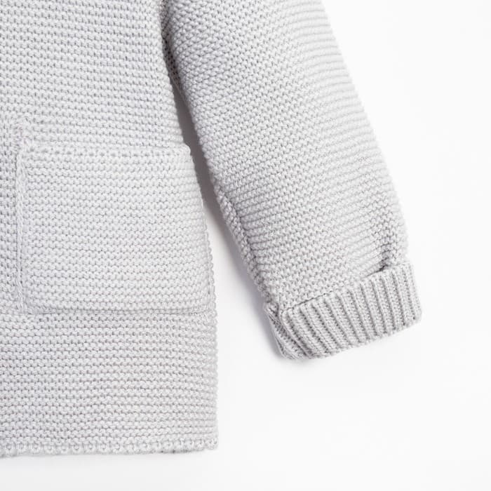 Джемпер вязаный «Крошка Я» Trendy, рост 74-80 см, серый