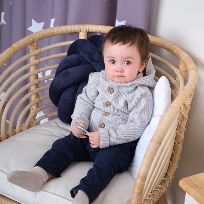 Джемпер вязаный «Крошка Я» Trendy, рост 74-80 см, серый