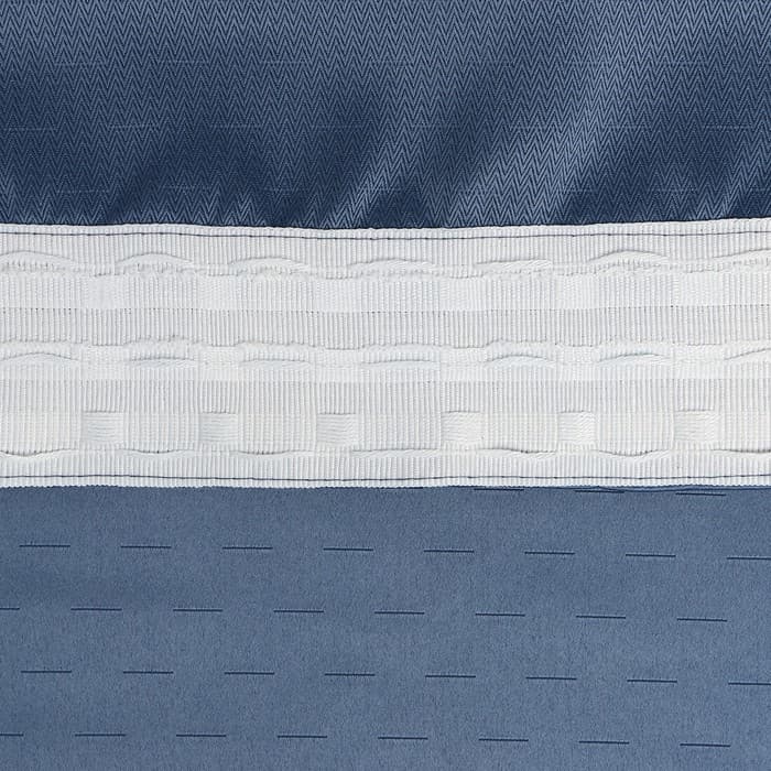 Штора портьерная «Этель. Штрихи», на шторной ленте, 270×300 см, синяя