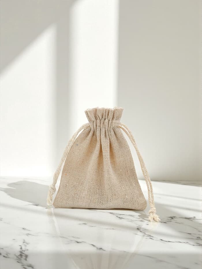 Мешочек подарочный «Хлопок», 10×12 см, цвет кремовый