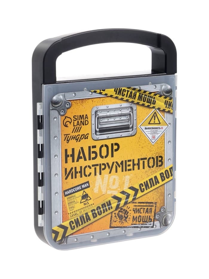 Набор инструментов ТУНДРА, подарочный пластиковый кейс, 22 предмета