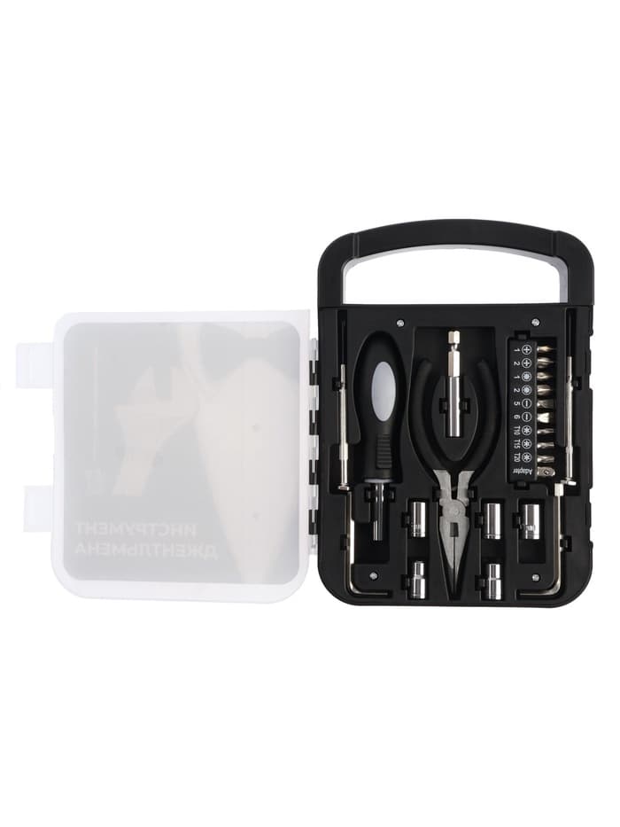 Набор инструментов ТУНДРА, подарочный пластиковый кейс, 22 предмета