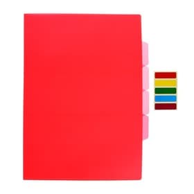 Папка-уголок, А4, 150 мкм, Calligrata, 3 отделения, прозрачная, красная