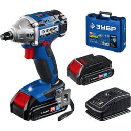 Гайковерт ЗУБР GB-250-22, аккумуляторный, 20 В, 2×2 Ач, 3 скор. вр., 3900 уд/мин, 280 Нм