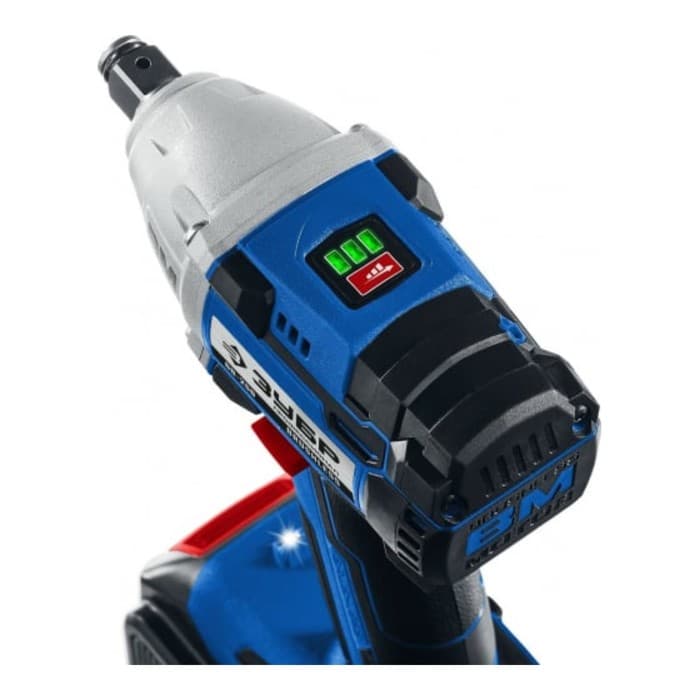 Гайковерт ЗУБР GB-250-22, аккумуляторный, 20 В, 2×2 Ач, 3 скор. вр., 3900 уд/мин, 280 Нм