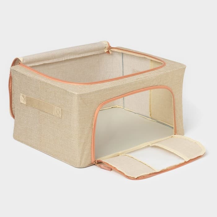 Кофр для хранения вещей Доляна «Моне», 39×29×20 см, бежевый