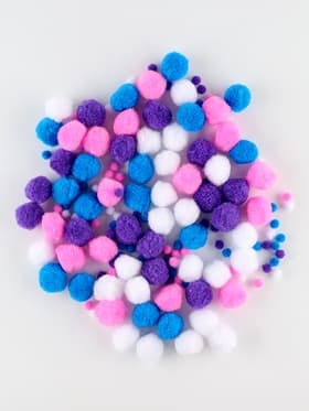 Декор для творчества «Помпончики. Звёздное небо» d=1-3 см набор 135 шт.