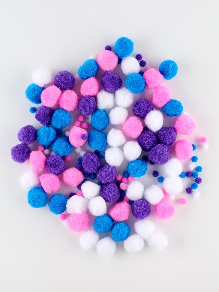 Декор для творчества «Помпончики. Звёздное небо» d=1-3 см набор 135 шт.