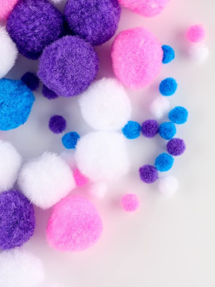 Декор для творчества «Помпончики. Звёздное небо» d=1-3 см набор 135 шт.