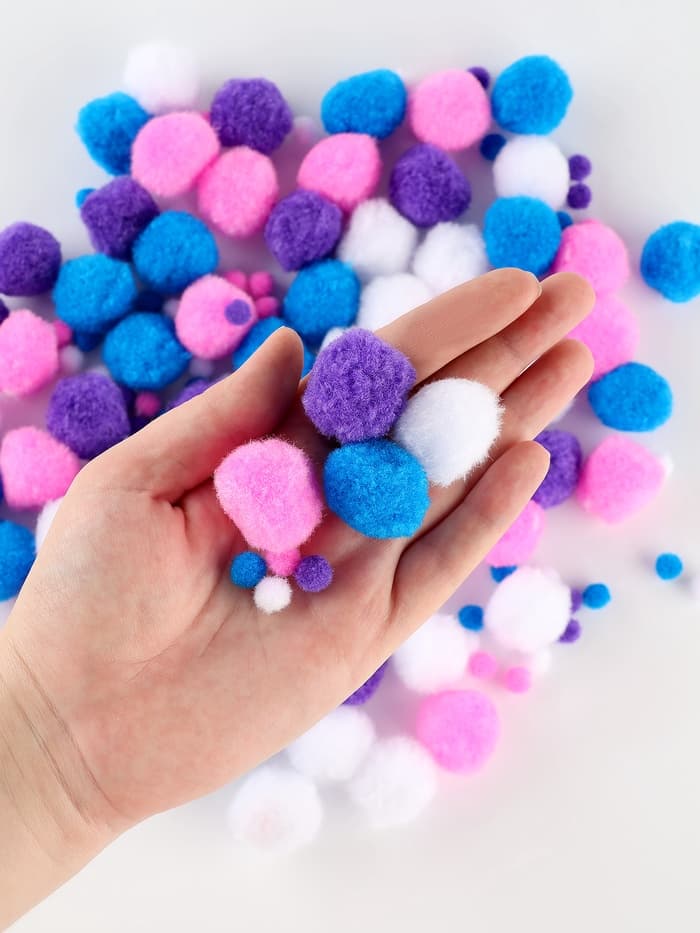 Декор для творчества «Помпончики. Звёздное небо» d=1-3 см набор 135 шт.