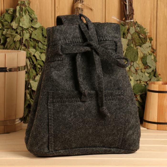 Набор для бани, 4 предмета: рюкзак, шапка, рукавица, коврик, «Банная забава»