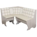 Кухонный уголок «КУ-19 Л», категория 1, без стола, 1030×540×830 мм, цвет ясень шимо светлый/белый/бежевый