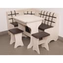 Кухонный уголок «КУ-19 Л 3», со столом, с табуретами, цвет млечный/бежевый/коричневый