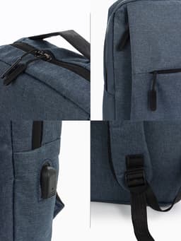 Рюкзак городской на молнии, с карманами, с USB, размер 29×11×39 см, синий