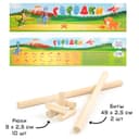 Игра городки «Время игры. Динозавры», биты 2 шт. 49×2.5 см, городки 10 шт. 9×2.5 см