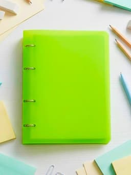 Тетрадь на кольцах Calligrata A5, 80 листов, в клетку, пластиковая обложка, блок офсет, салатовая