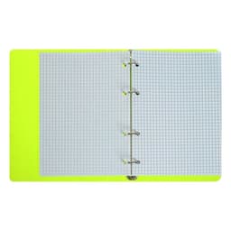 Тетрадь на кольцах Calligrata A5, 80 листов, в клетку, пластиковая обложка, блок офсет, салатовая