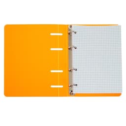 Тетрадь на кольцах Calligrata A5, 80 листов, в клетку, пластиковая обложка, блок офсет, оранжевая
