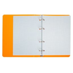 Тетрадь на кольцах Calligrata A5, 80 листов, в клетку, пластиковая обложка, блок офсет, оранжевая