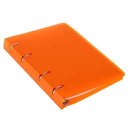 Тетрадь на кольцах Calligrata A5, 80 листов, в клетку, пластиковая обложка, блок офсет, оранжевая