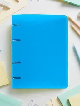 Тетрадь на кольцах Calligrata A5, 80 листов, в клетку, пластиковая обложка, блок офсет, голубая