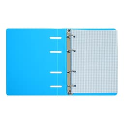 Тетрадь на кольцах Calligrata A5, 80 листов, в клетку, пластиковая обложка, блок офсет, голубая