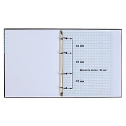 Тетрадь на кольцах Calligrata A5, 80 листов, в клетку, пластиковая обложка, блок офсет, голубая