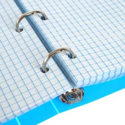 Тетрадь на кольцах Calligrata A5, 80 листов, в клетку, пластиковая обложка, блок офсет, голубая