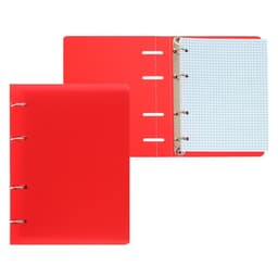 Тетрадь на кольцах A5 80 листов в клетку Calligrata, пластиковая обложка, блок офсет, белизна 95%, МИКС