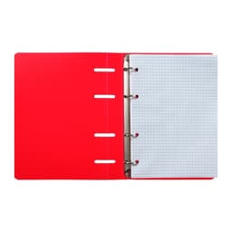 Тетрадь на кольцах A5 80 листов в клетку Calligrata, пластиковая обложка, блок офсет, белизна 95%, МИКС