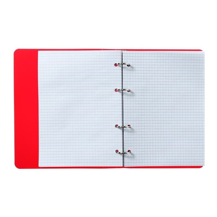 Тетрадь на кольцах A5 80 листов в клетку Calligrata, пластиковая обложка, блок офсет, белизна 95%, МИКС