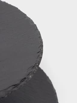 Этажерка для фруктов и десертов Magistro Valley, 2 яруса, d=25/20×24 см, сланец, чёрная