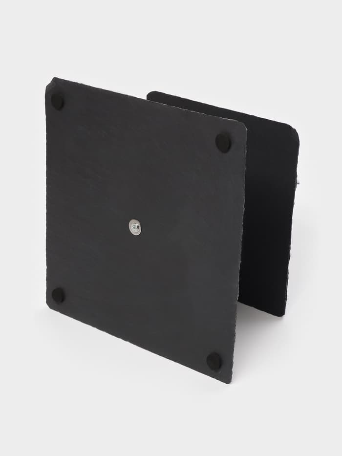 Этажерка для фруктов и десертов Magistro Valley, 2 яруса, d=25/20, h=25 см, сланец, чёрная