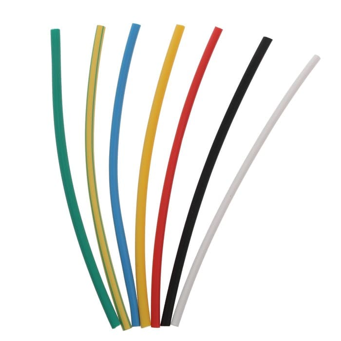 Термоусаживаемая трубка 2/1, набор 21 шт., 7 цветов, длина 10 см (7×3 шт.)