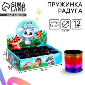 Пружинка - радуга «Цветная пружинка», d=5.5 см, в шоубоксе